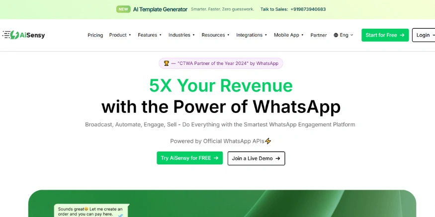 AiSensy WhatsApp Automation Tool - Qikink