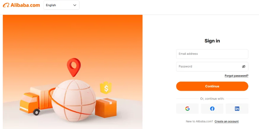 Create alibaba account