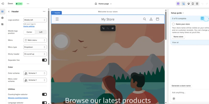 Customized theme