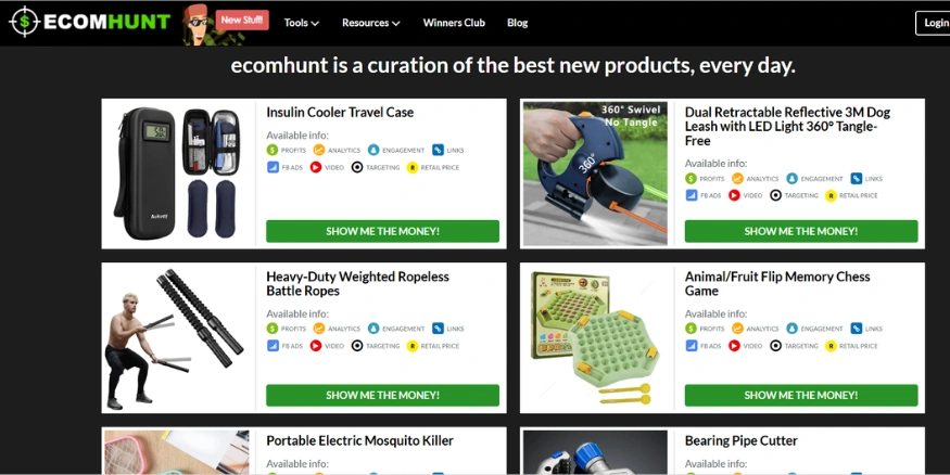 Ecomhunt Product research shopify app - Qikink