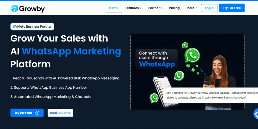 Growby WhatsApp Automation Tool - Qikink