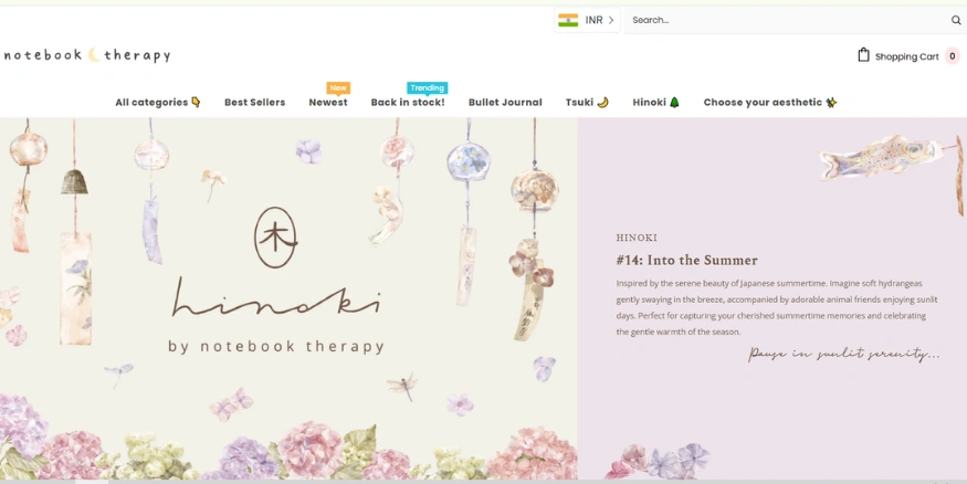Notebook Therapy shopify dropshipping store-qikink