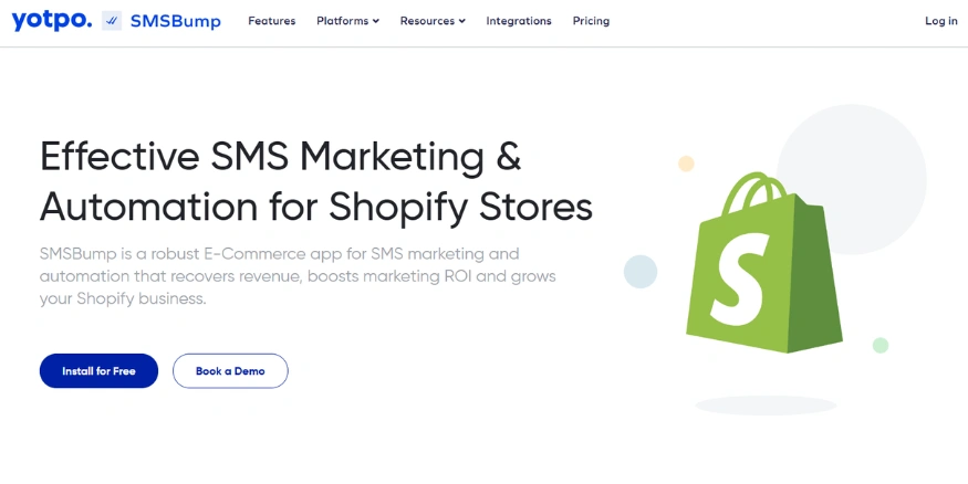 SMSBump (by Yotpo) Shopify app for marketing - Qikink