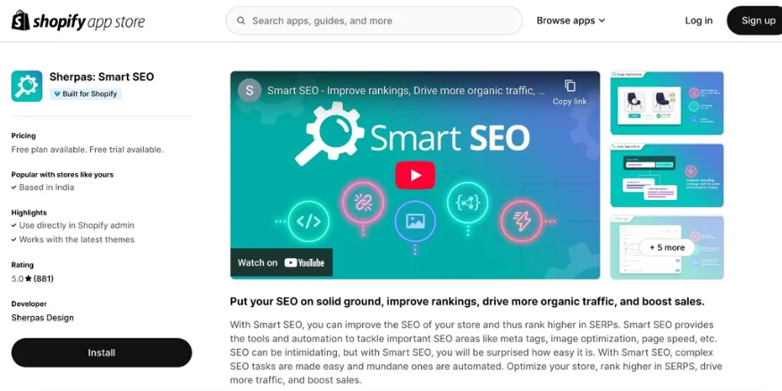 Best dropshipping plugins - Smart SEO plugin