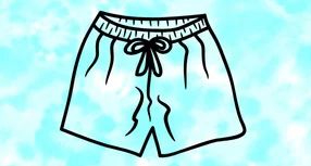 Tie die shorts