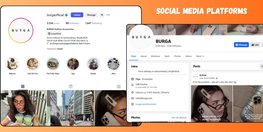 burga social media platforms-qikink
