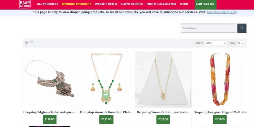 Baapstore jewelry dropshipping supplier - Qikink