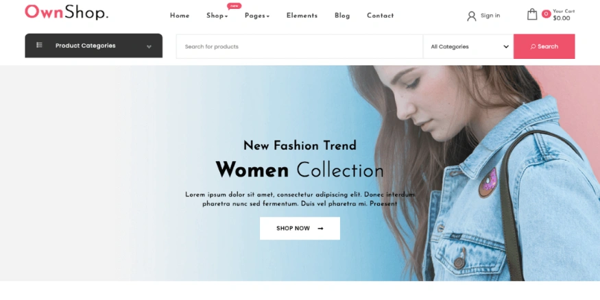 OwnShop Dropshipping Theme for WordPress - Qikink