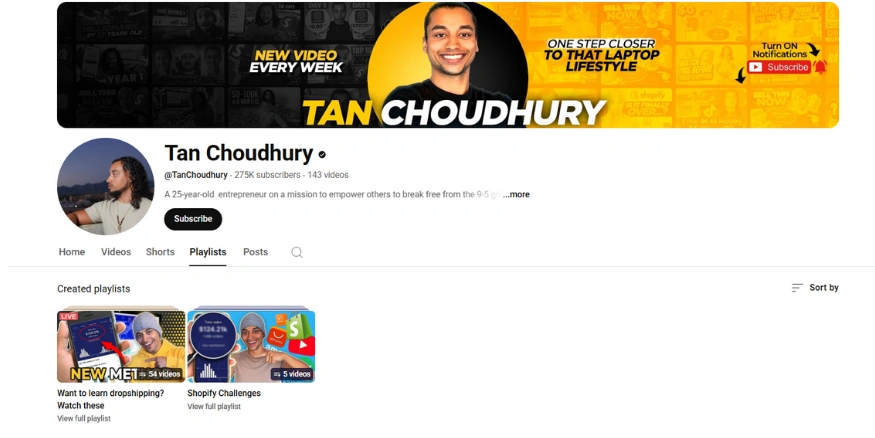 Tan Choudhury – YouTube Channel - Qikink