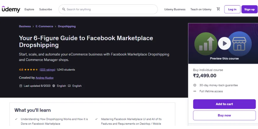Andrey Kozlov dropshipping course qikink