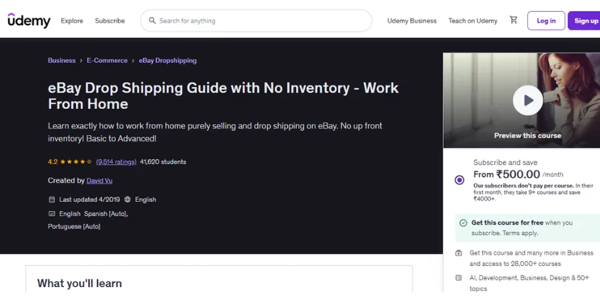 David Vu dropshipping course Qikink