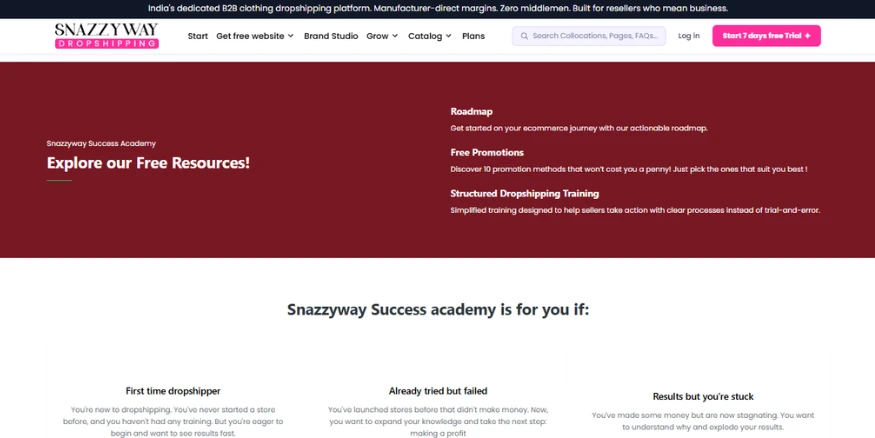 Snazzyway Dropshipping course in India Qikink