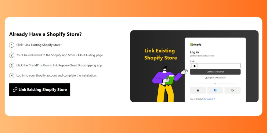 Connect your already existing shopify store with Roposo Clout-qikink