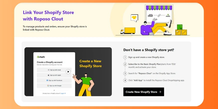 Link your Shopify store with Roposo Clout-qikink