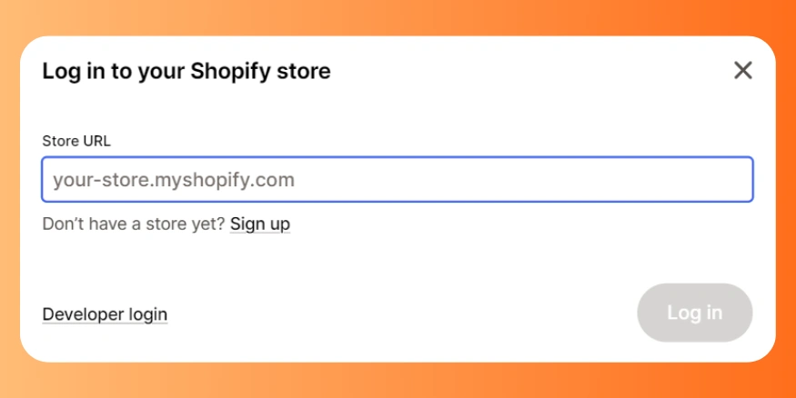 Shopify store logging in -qikink