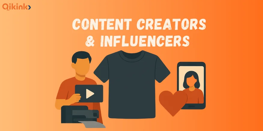 content creators and influencers using POD-qikink