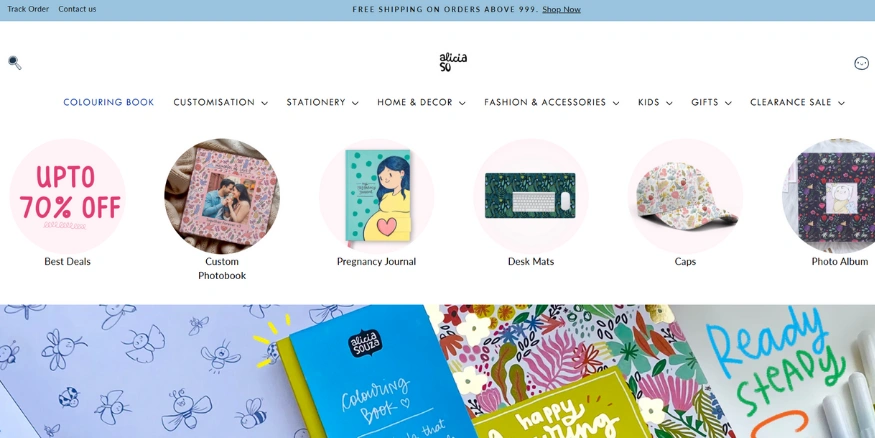 Alicia Souza website - Qikink