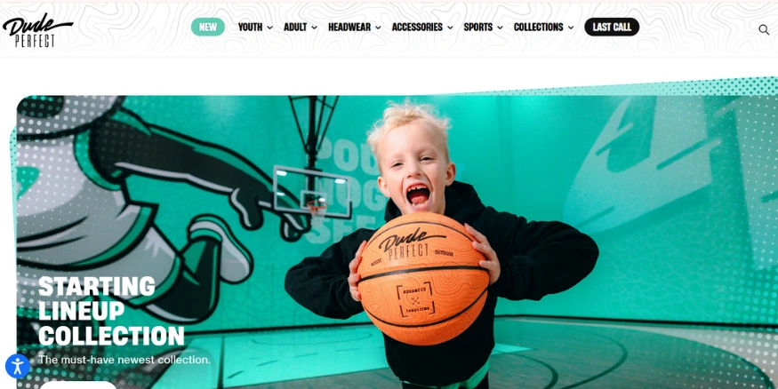 Dude Perfect website - Qikink