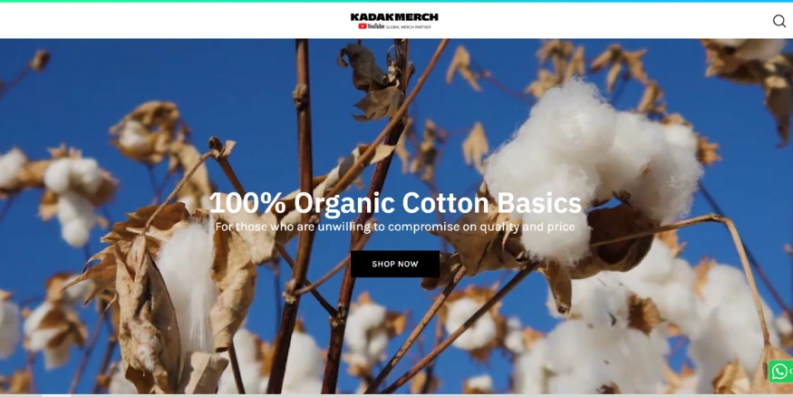 KadakMerch website - Qikink