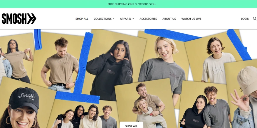 Smosh website - Qikink