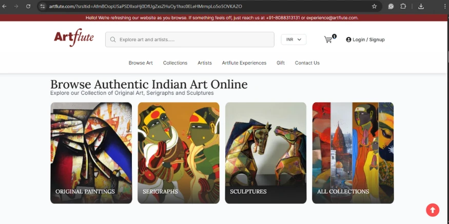 Artflute art selling platforms Qikink