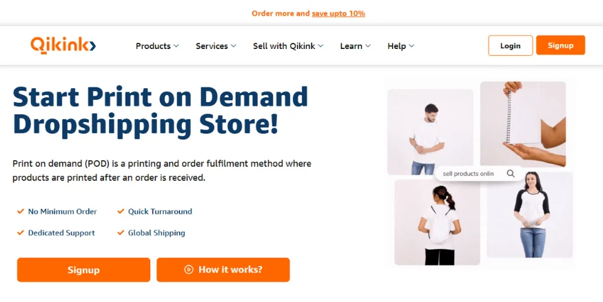 Choose your print on demand service Qikink
