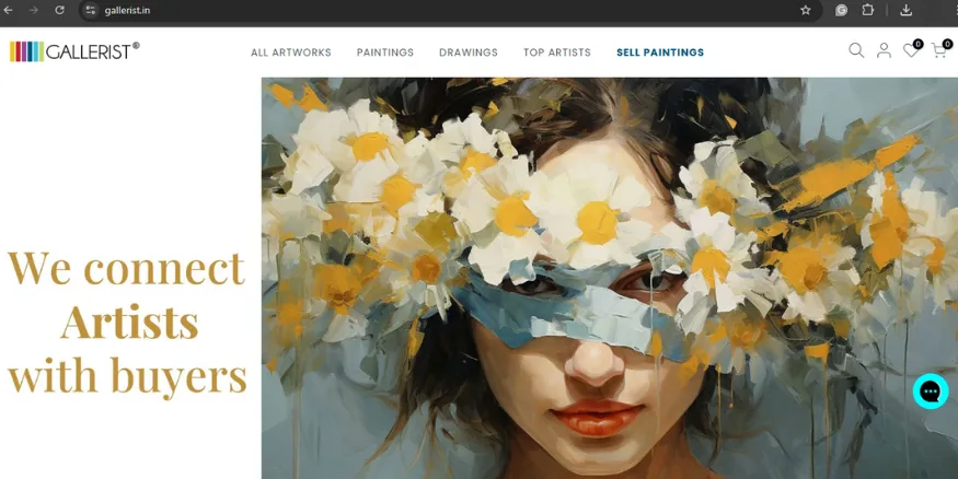 Gallerist .in art selling platforms Qikink