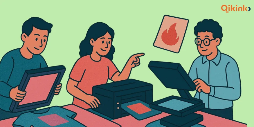 Screen printing vs DTG vs Heat transfer Qikink