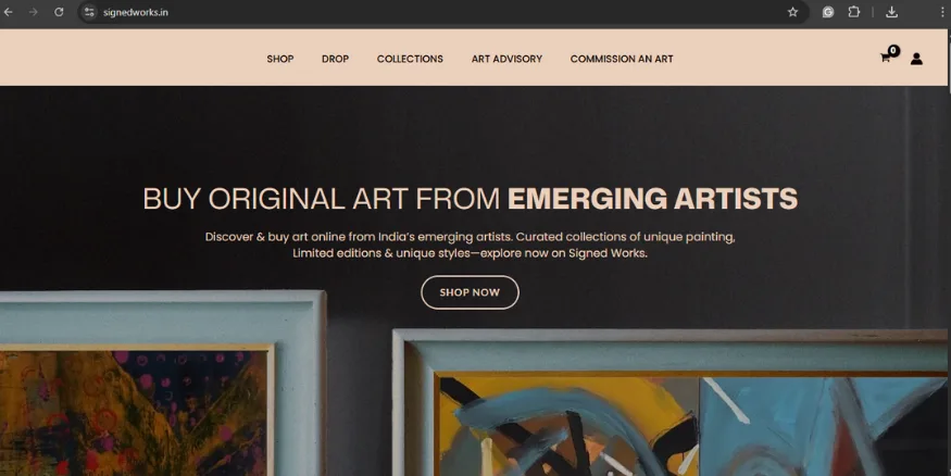 SignedWorks art selling platform Qikink