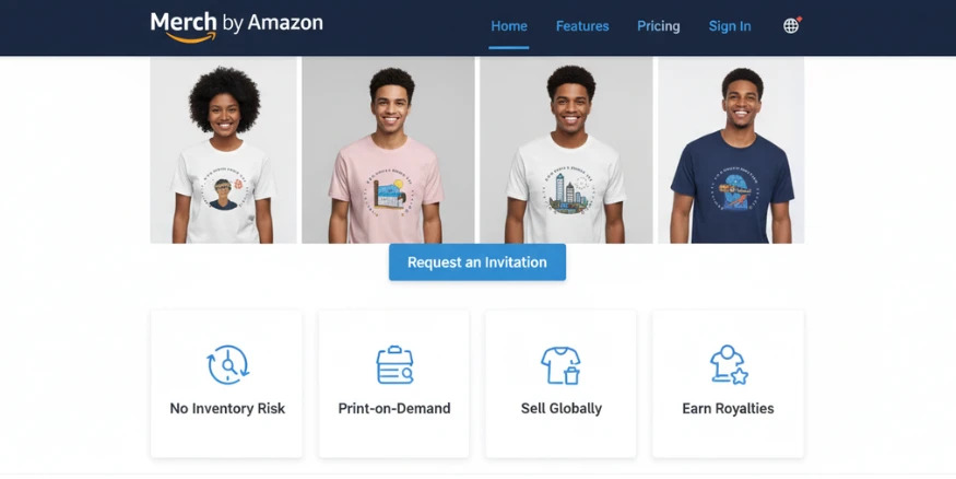 Amazon merch on demand invitation Qikink