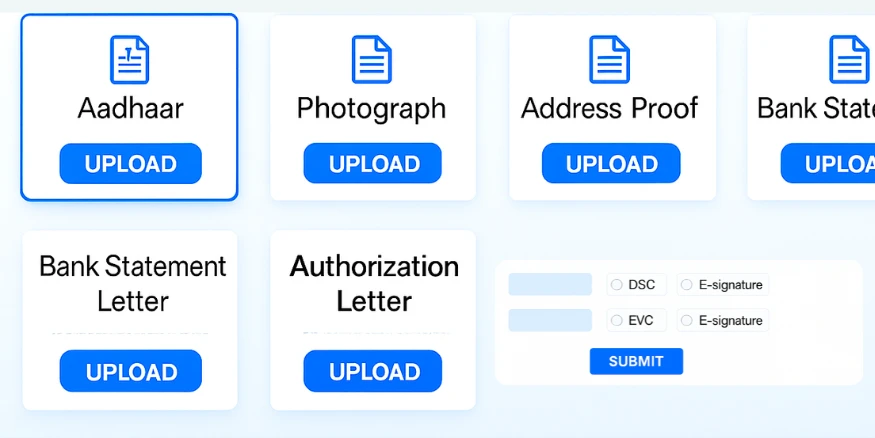 GST documents upload registration Qikink