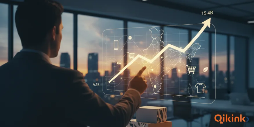 What is the Indian market value for print-on-demand? Qikink