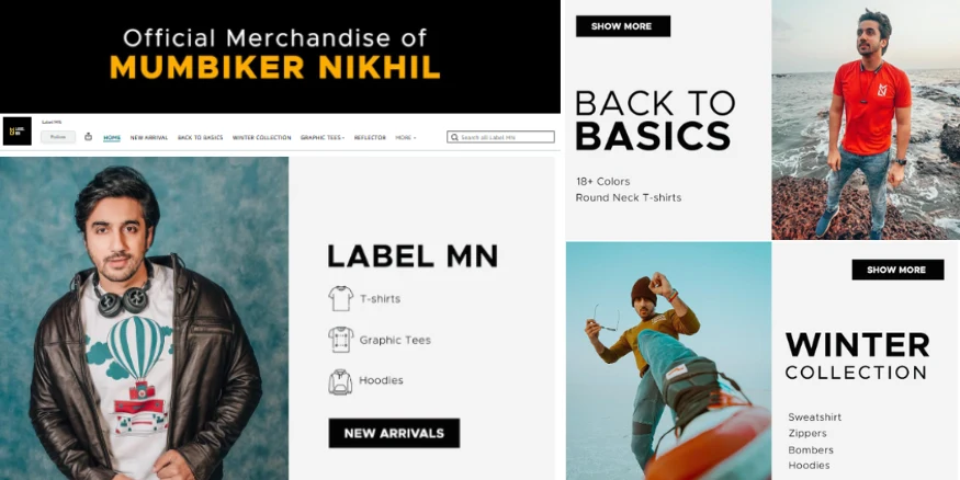 Mumbiker Nikhil Label MN influencer Qikink