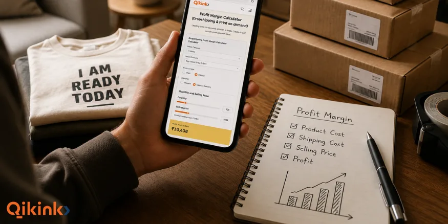 Profit margin print on demand vs dropshipping Qikink