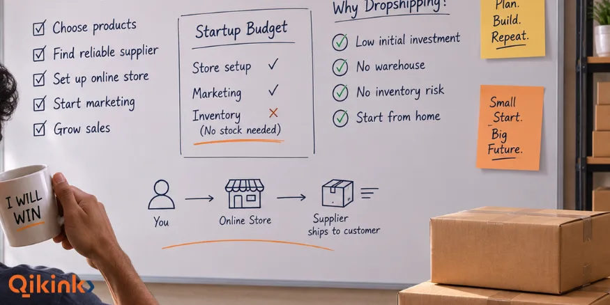 Startup costs print on demand vs dropshipping Qikink