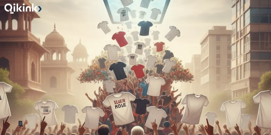 t shirt market size in india​ qikink