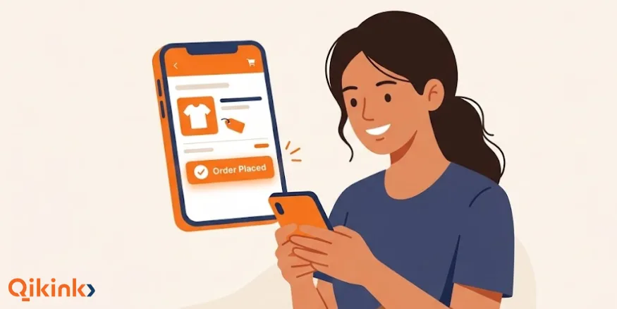 Customer Places the Order through Dropshipping in India Qikink