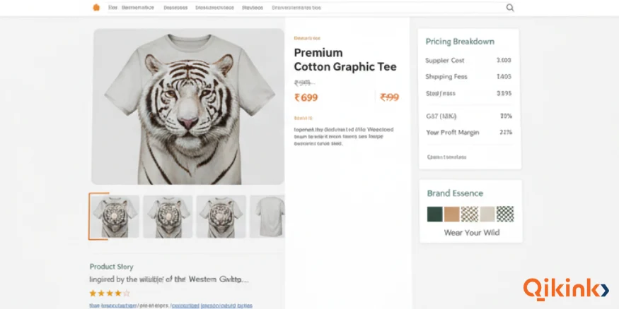 Dropshipping Products pricing branding Qikink