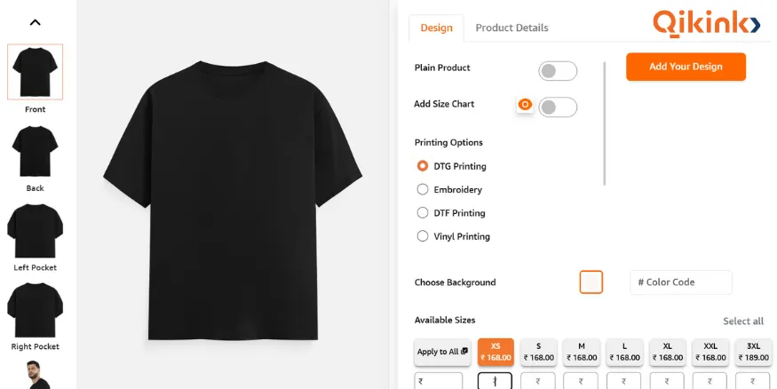 Store designs and variations Qikink