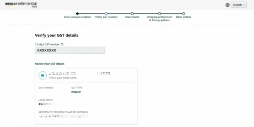 Enter and Verify GST Details on Amazon Seller