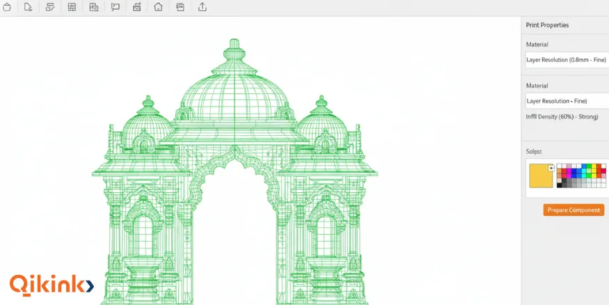 3D printing settings and custom options Qikink