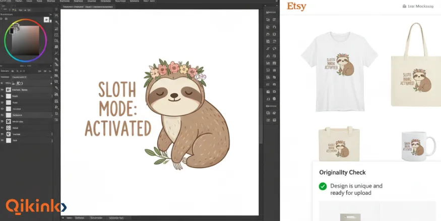 Create Etsy designs Qikink