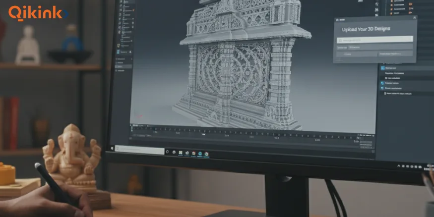 create a 3d design qikink