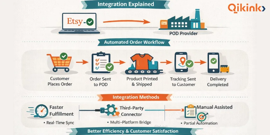 Etsy integration print on demand Qikink