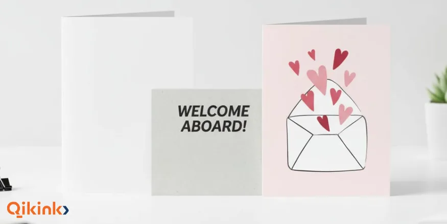 welcome and greeting cards welcome kit idea Qikink