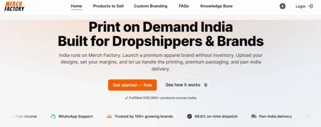 Merch Factory print on demand website India