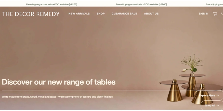 Decor Remedy D2C brand India