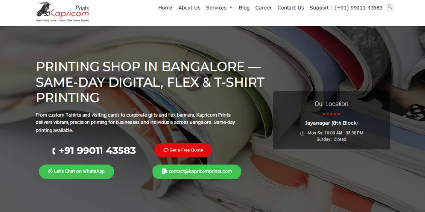 Kapricorn - Prints on demand apparel in India bangalore