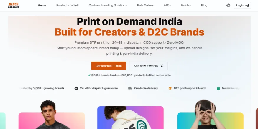 Merch Factory Print on demand platform in India