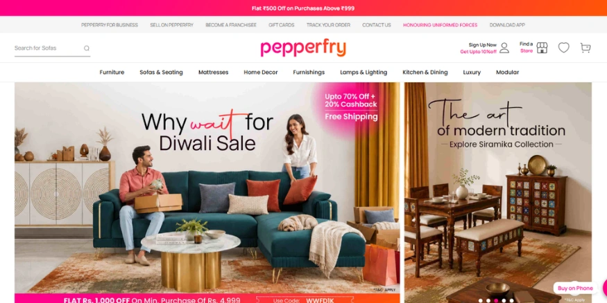 Pepper Fry D2C brand India